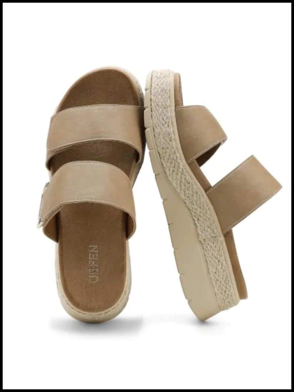 Orthopedic Platform Wedge Sandals Arch Support Cushioned Espadrille Slides
